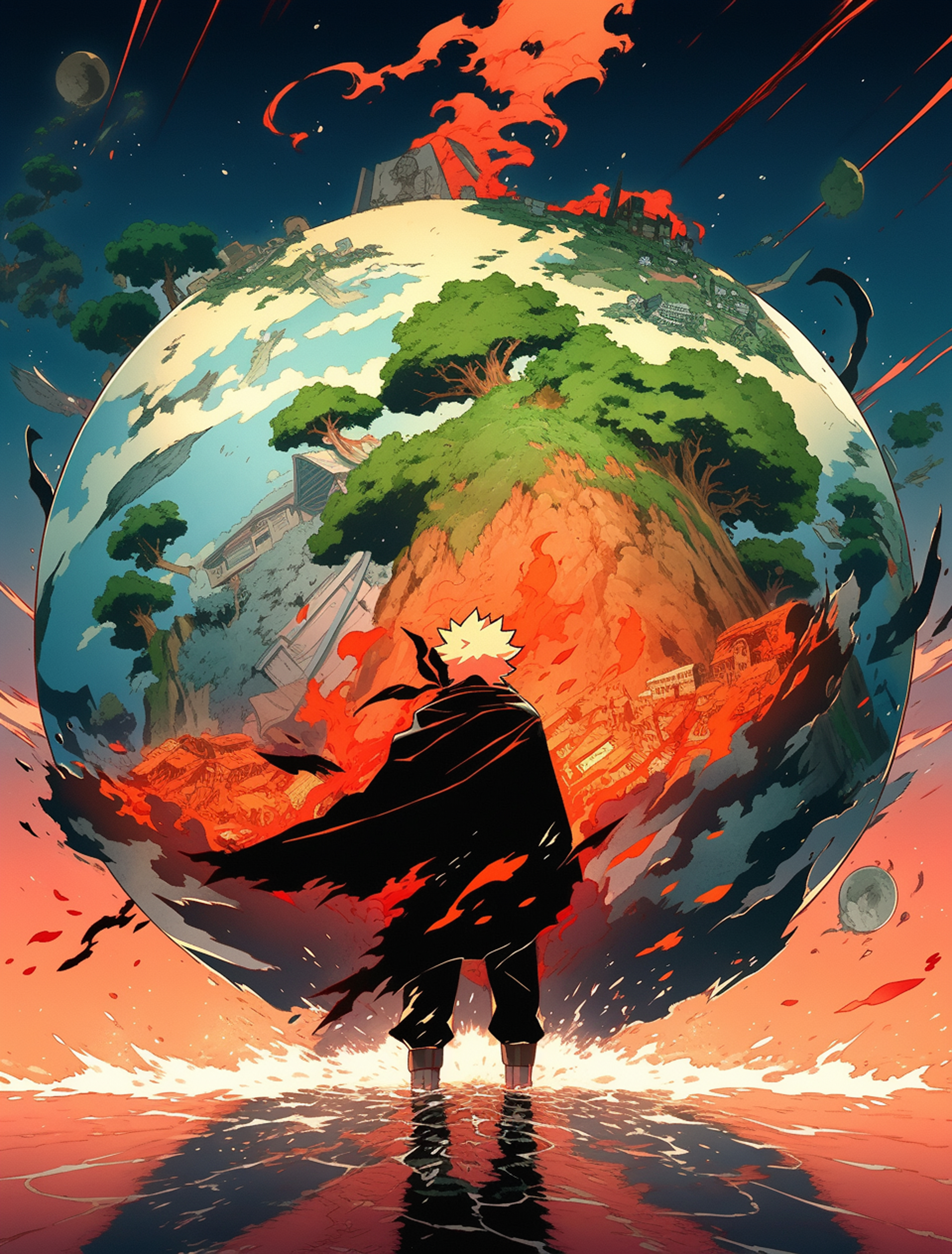 Anime style Earth